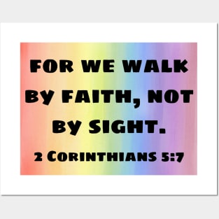 Bible Verse 2 Corinthians 5:7 Posters and Art